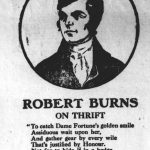 Robert Burns on thrift