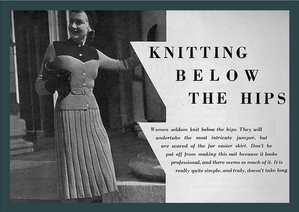knitting below the hips