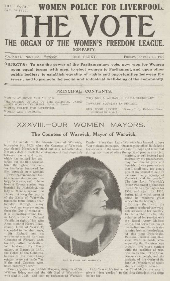 The British Newspaper Archive Blog Margaret Bondfield and The Vote ...