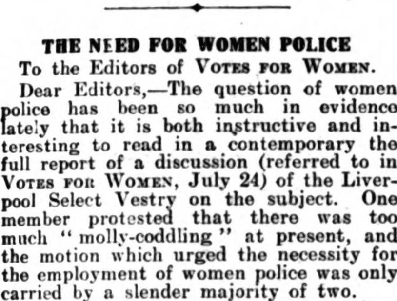 The British Newspaper Archive Blog History of the Women's Police ...