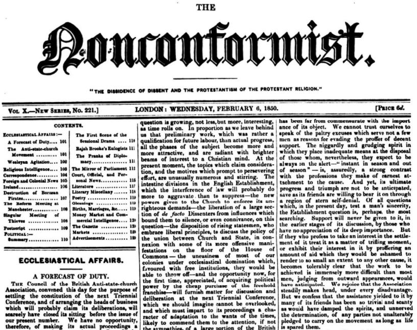 The British Newspaper Archive Blog The Nonconformist On The Archive The British Newspaper 3264