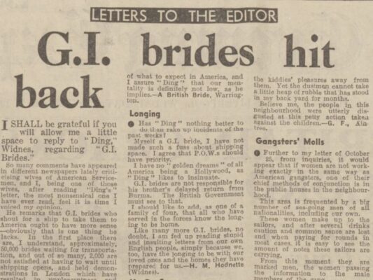 The British Newspaper Archive Blog GI Brides in Britain | British ...